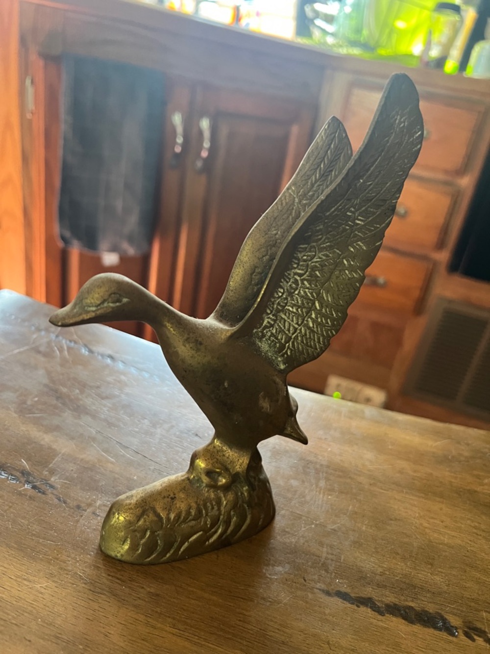 Vintage Brass Duck Sculpture - Decorative Home Art - Picture 6 of 7